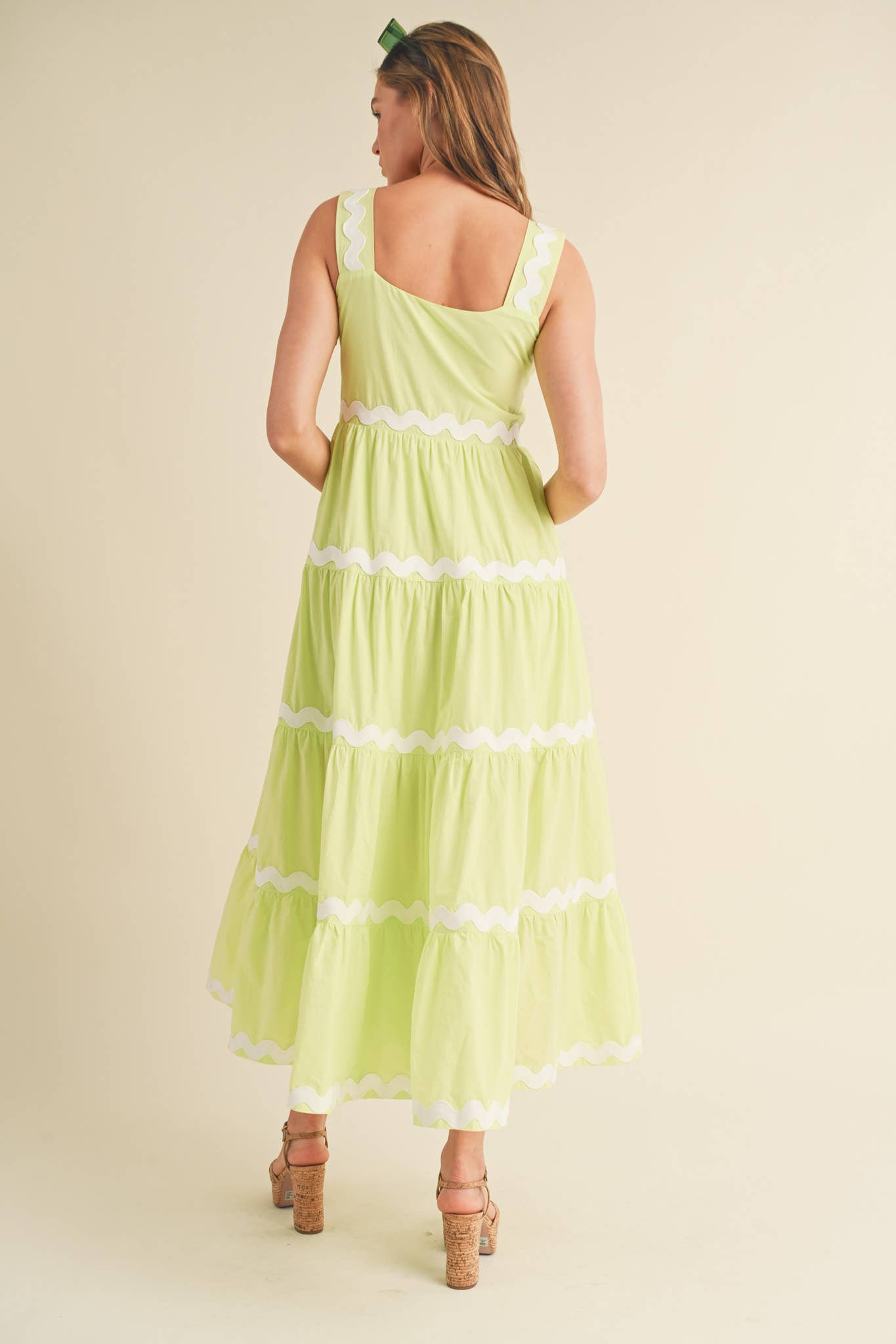 &MERCI - TIERED RIC RAC TRIM MIDI DRESS MDR3074