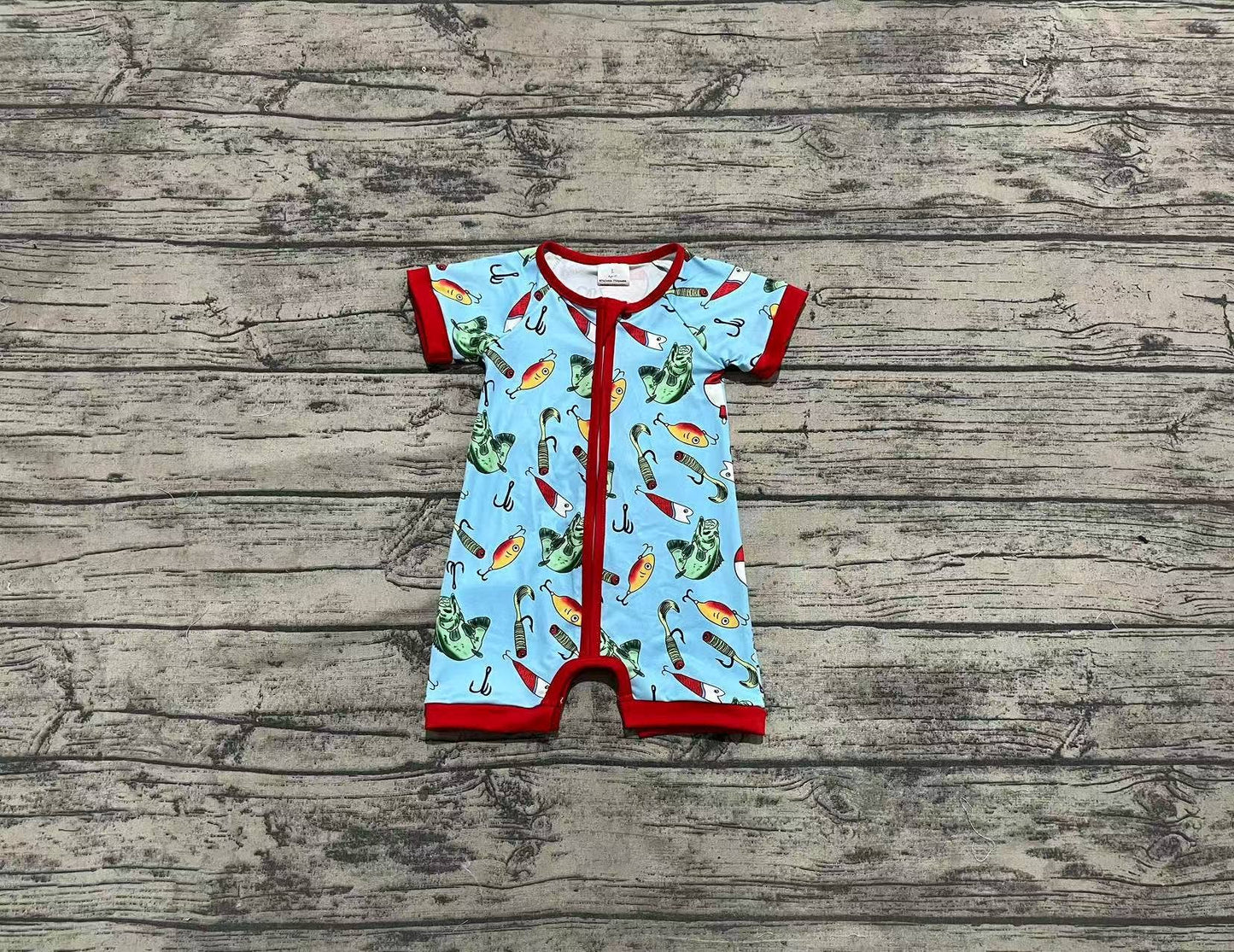 Aier Wholesale - Baby Infant Boys Fishing Float Zip Romper
