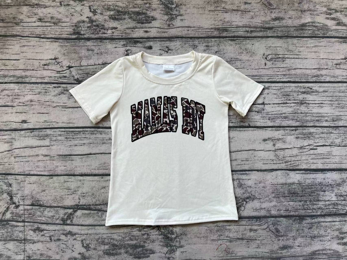 Aier Wholesale - Baby Boys Mama's Boy Camo Tee Shirts