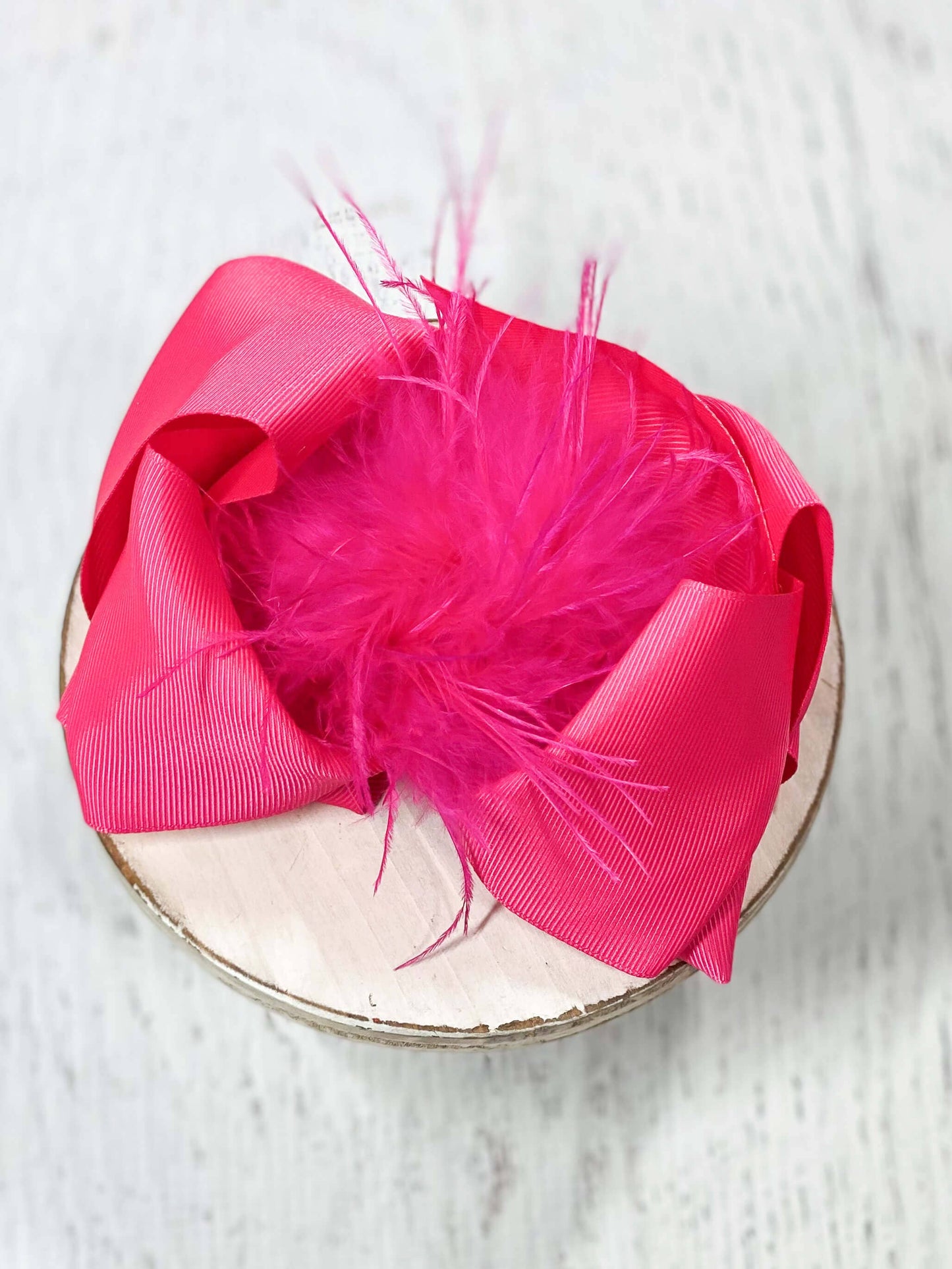 The Hair Bow Company - Texas Size Ostrich Puff Looped Knot Hair Bow: Black