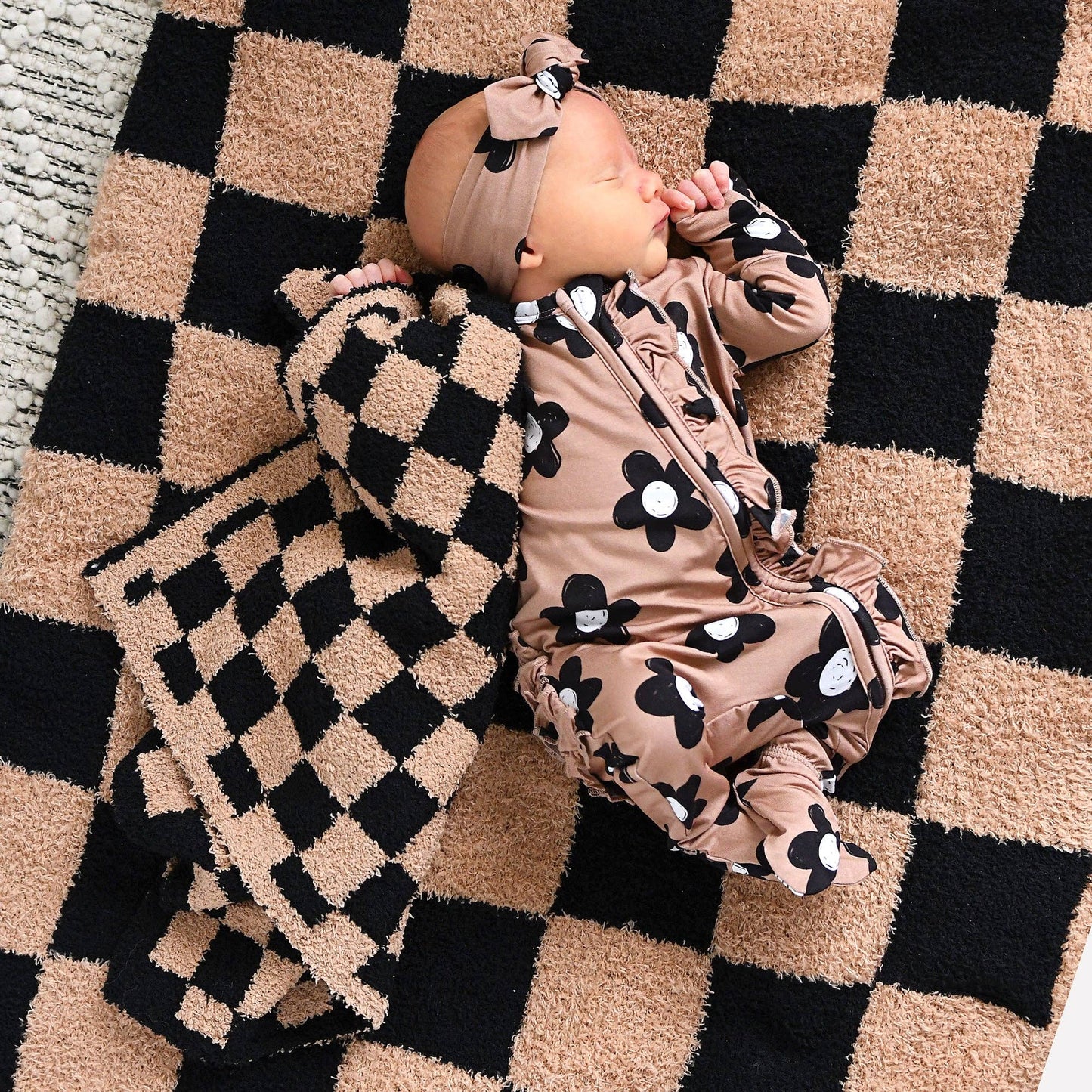 Gigi and Max - Coco RUFFLE ZIP Bamboo One Piece Flowers Baby Clothing