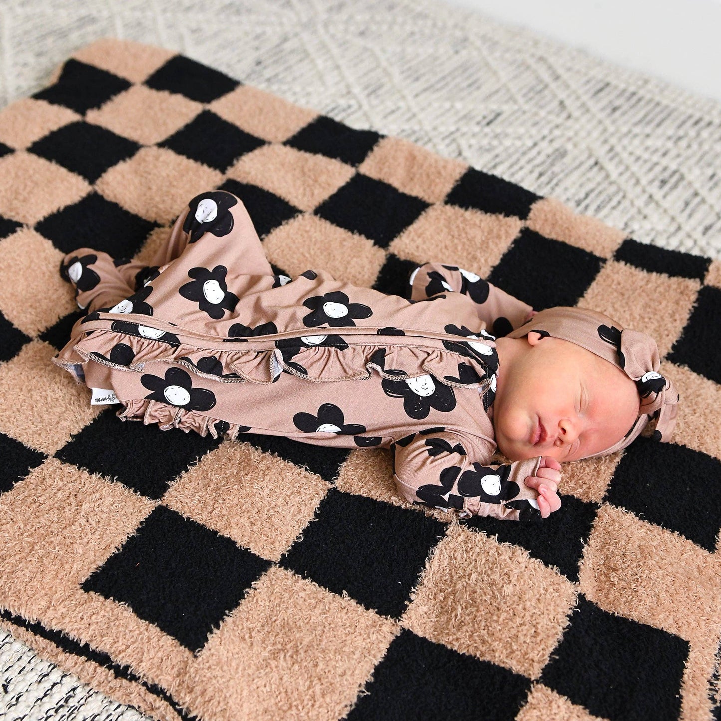 Gigi and Max - Coco RUFFLE ZIP Bamboo One Piece Flowers Baby Clothing