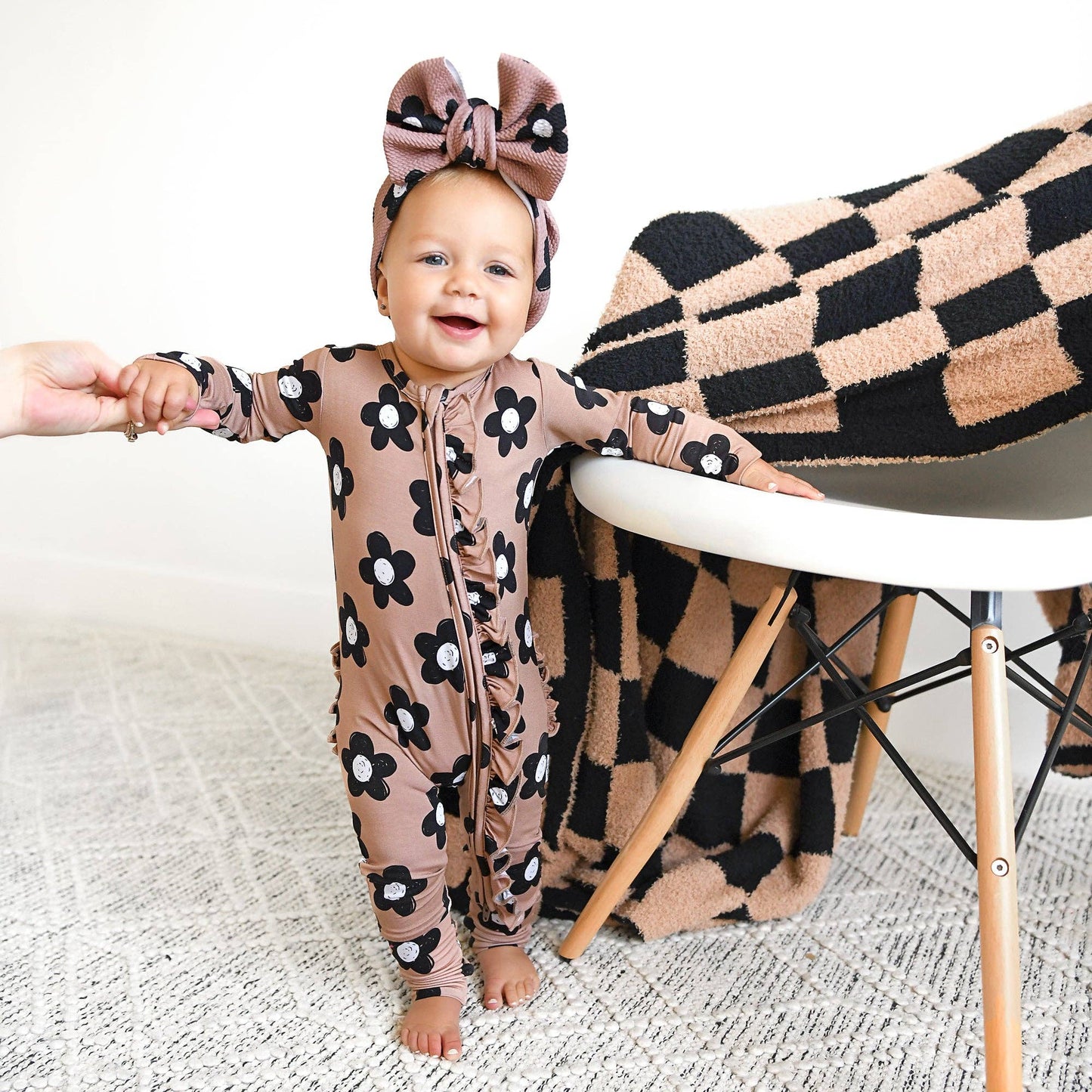 Gigi and Max - Coco RUFFLE ZIP Bamboo One Piece Flowers Baby Clothing