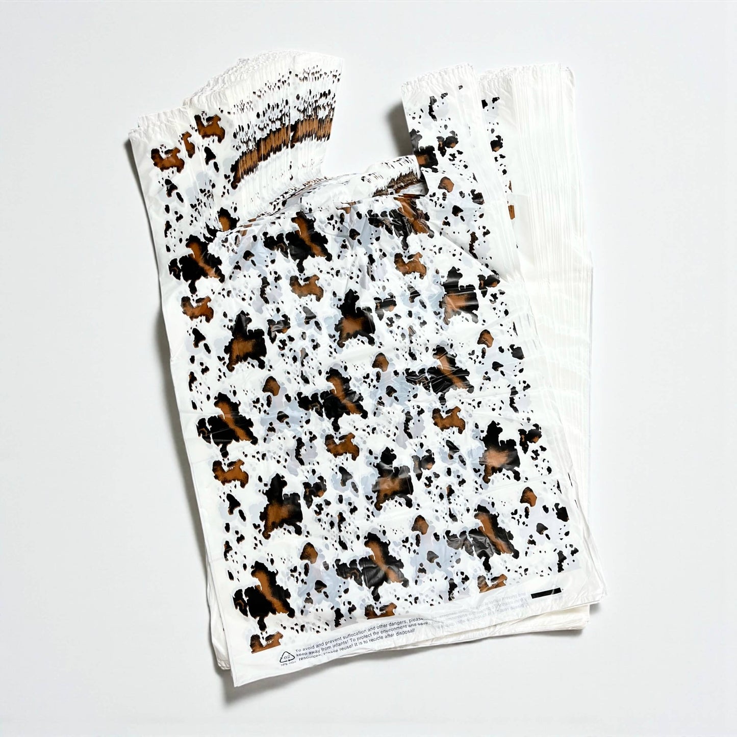 Western Linens - 50 pcs Cowprint shopping bag