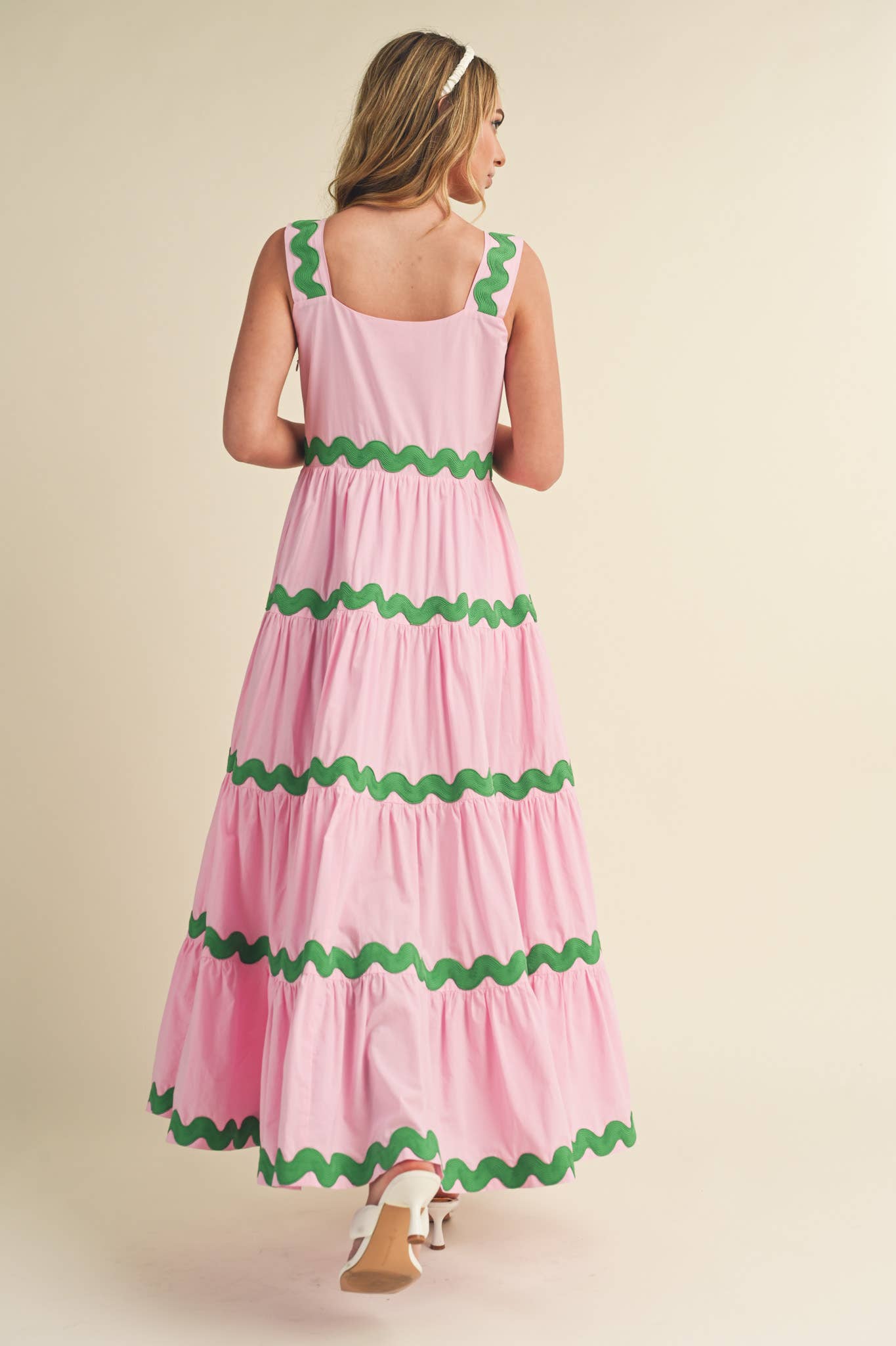 &MERCI - TIERED RIC RAC TRIM MIDI DRESS MDR3074
