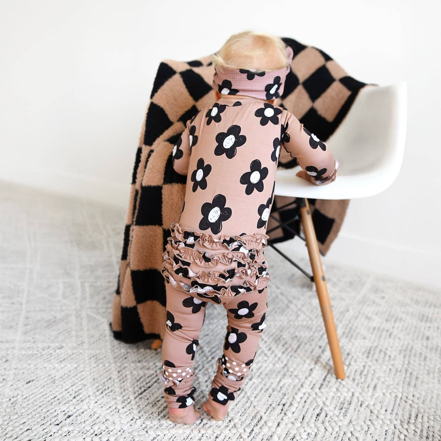 Gigi and Max - Coco RUFFLE ZIP Bamboo One Piece Flowers Baby Clothing