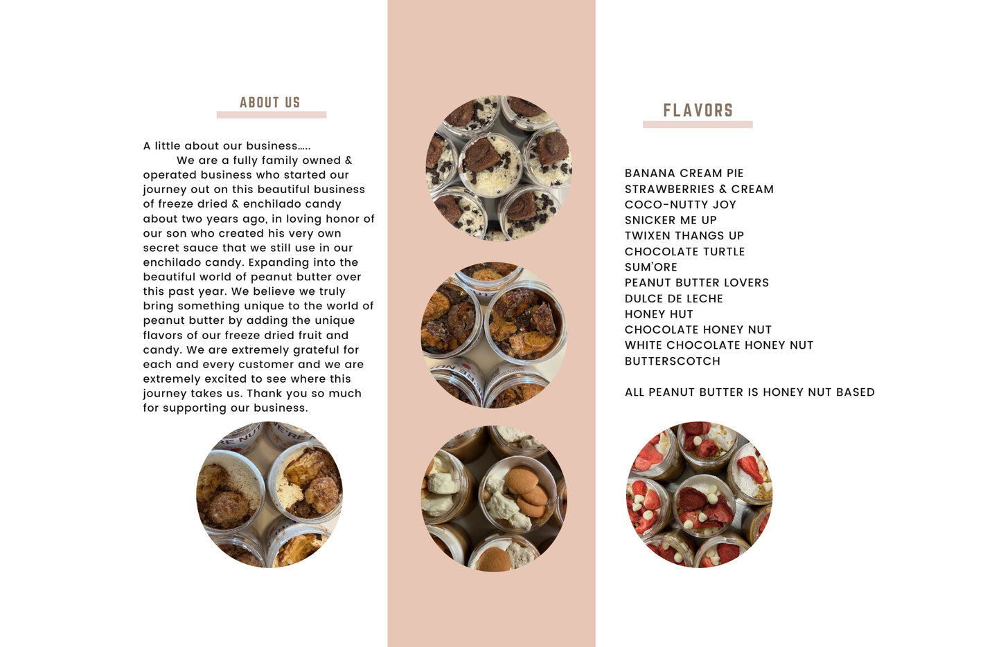 Upscale Freeze - We’re Nutz- Strawberry and Cream
Dessert peanut butter