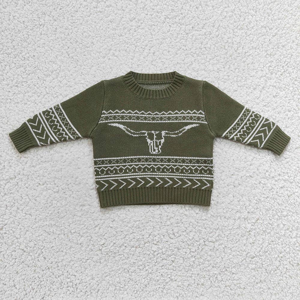 Aier Wholesale - Baby Children Western Cow woolen sweaters
