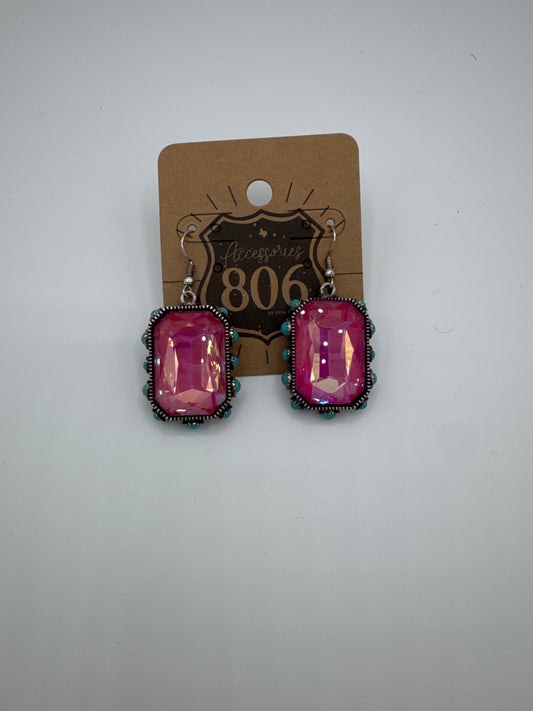 Rhinestone and bead studded earring