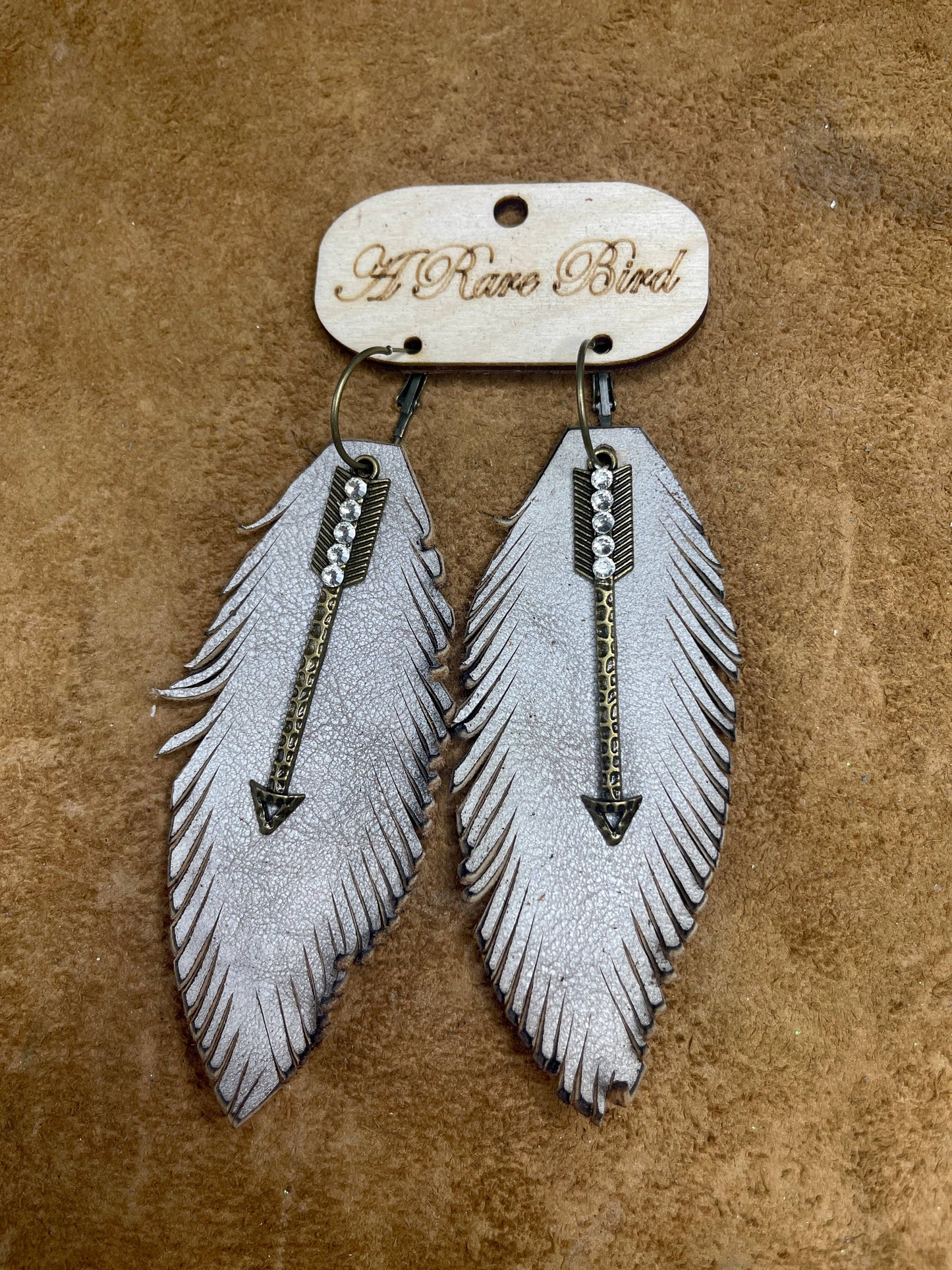 A Rare Bird Shop - "Follow Your Arrow" Dirty White Earrings
