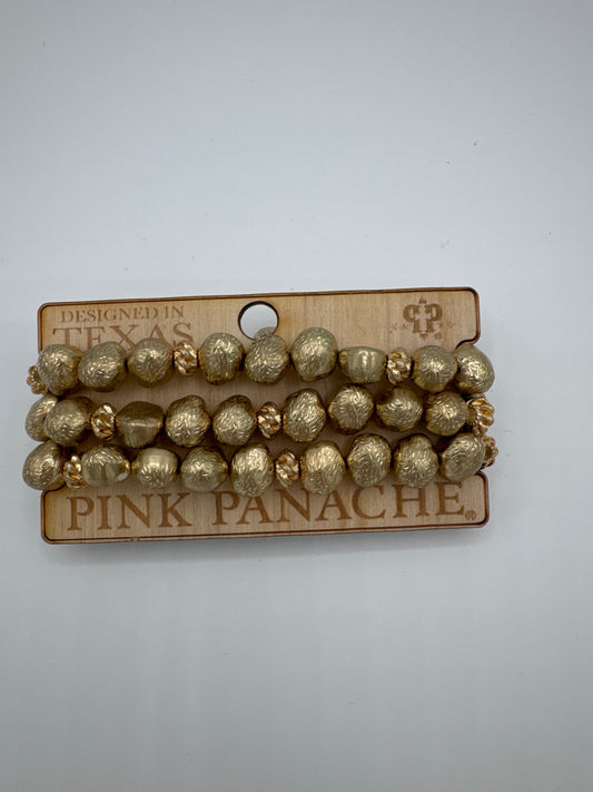 Gold Nugget Bead Bracelet Set