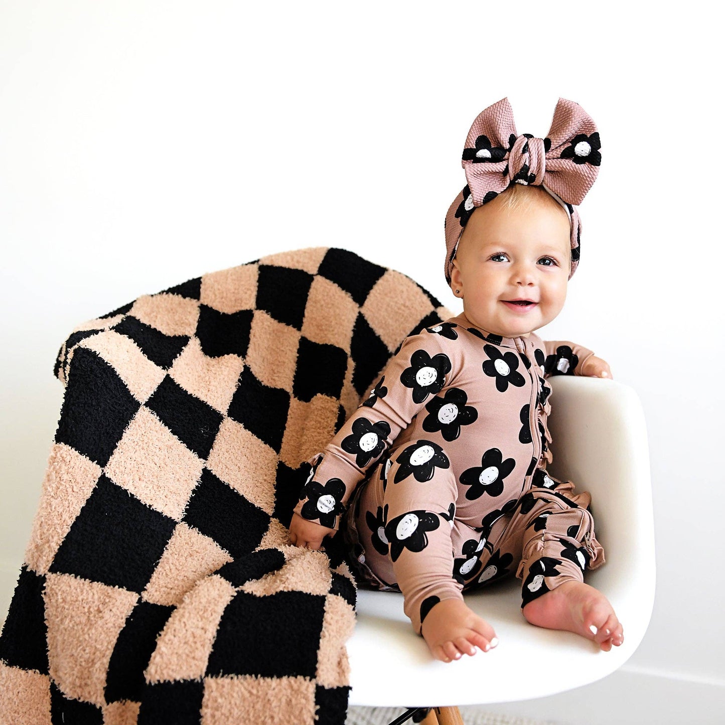 Gigi and Max - Coco RUFFLE ZIP Bamboo One Piece Flowers Baby Clothing