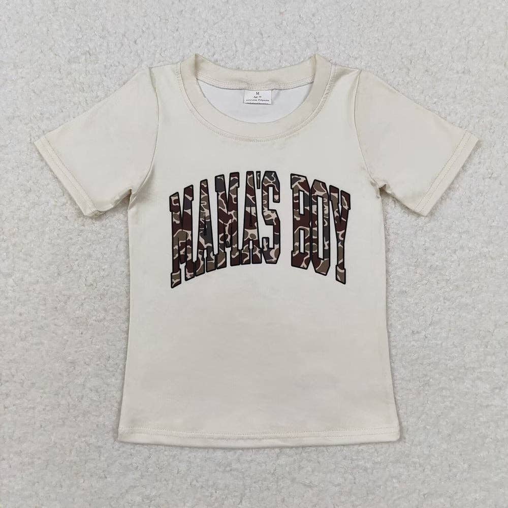 Aier Wholesale - Baby Boys Mama's Boy Camo Tee Shirts