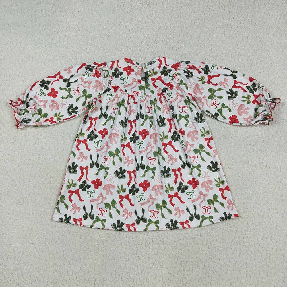 Aier Wholesale - Smocked Embroidery Merry Christmas Dress