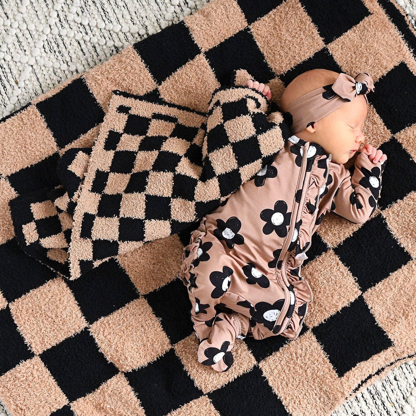 Gigi and Max - Coco RUFFLE ZIP Bamboo One Piece Flowers Baby Clothing