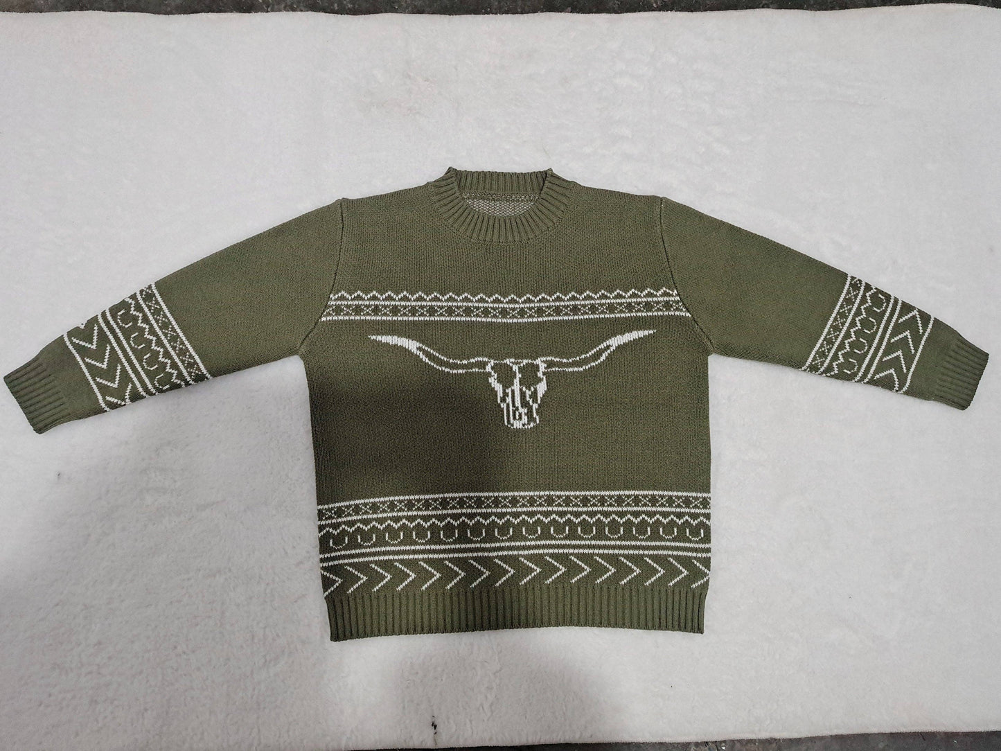 Aier Wholesale - Baby Children Western Cow woolen sweaters