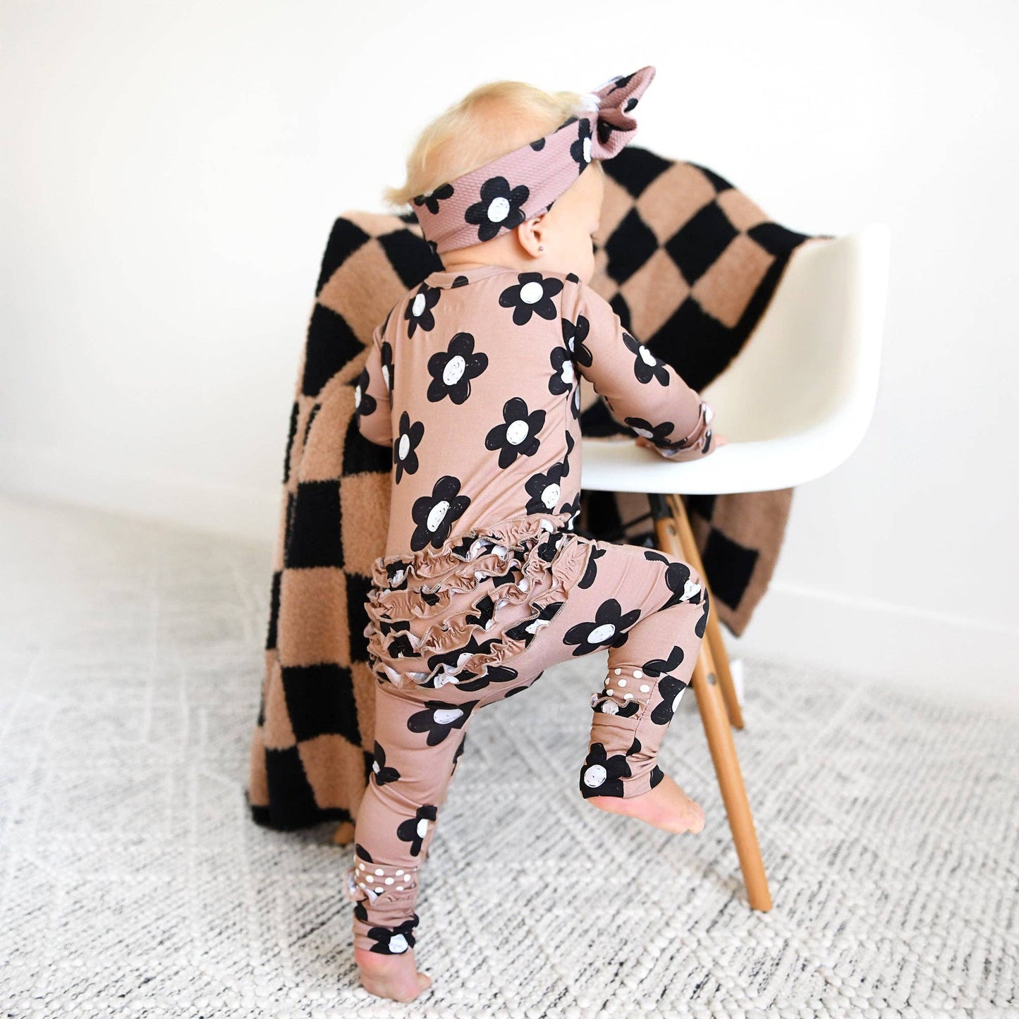 Gigi and Max - Coco RUFFLE ZIP Bamboo One Piece Flowers Baby Clothing