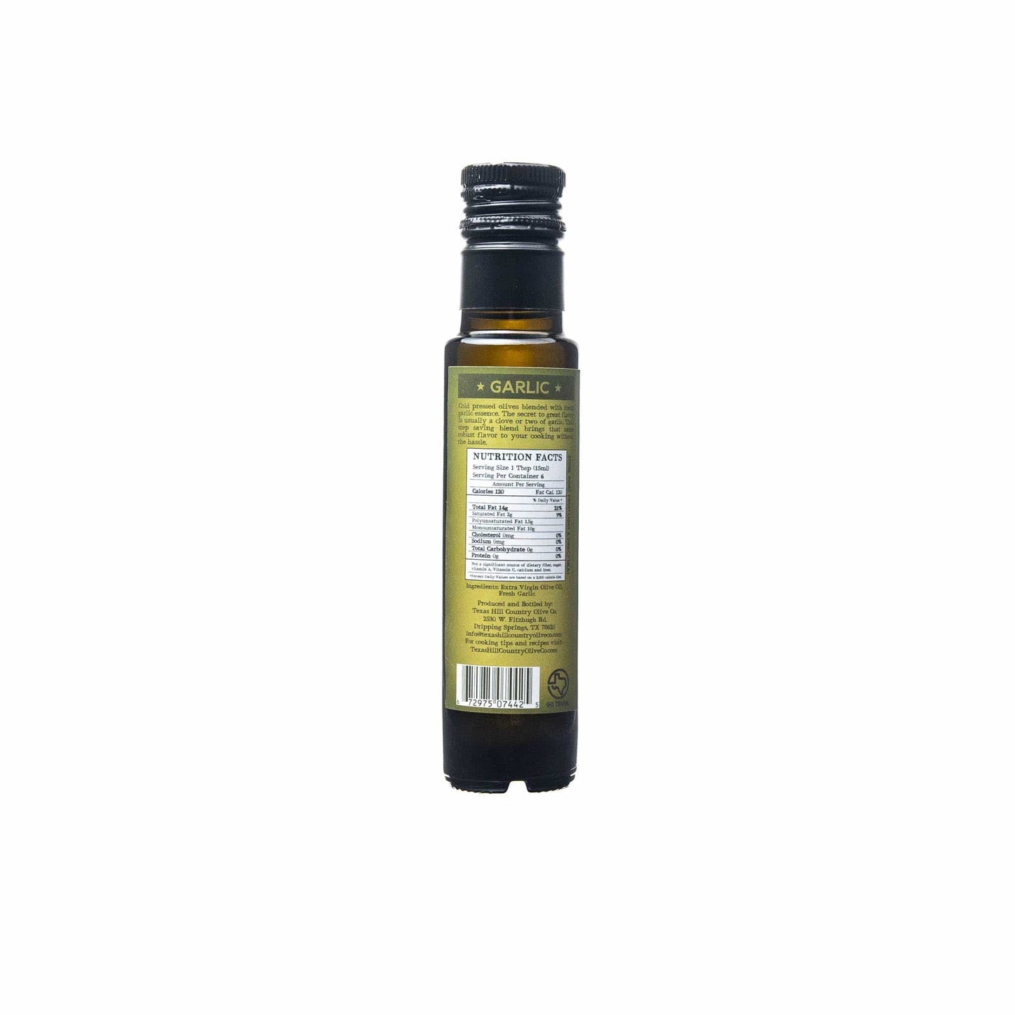 Texas Hill Country Olive Co. - Garlic Infused Olive Oil - 100ml.