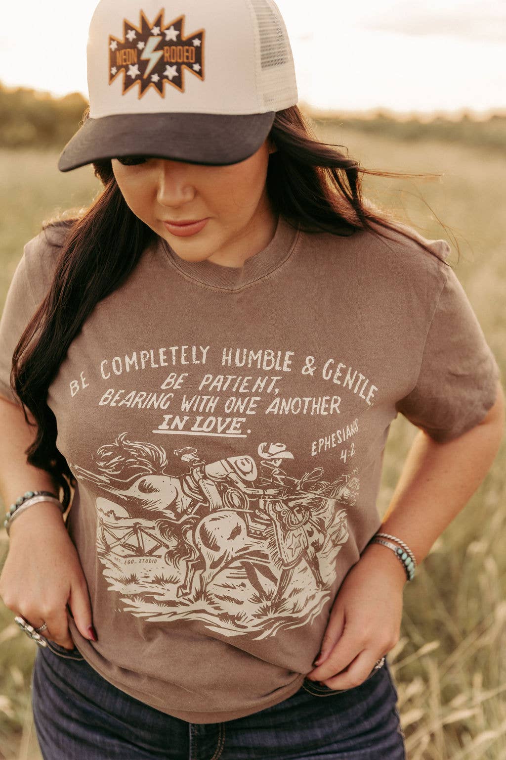 Crazy Consuela - Ephesians 4:2 Western Comfort Colors T-Shirt