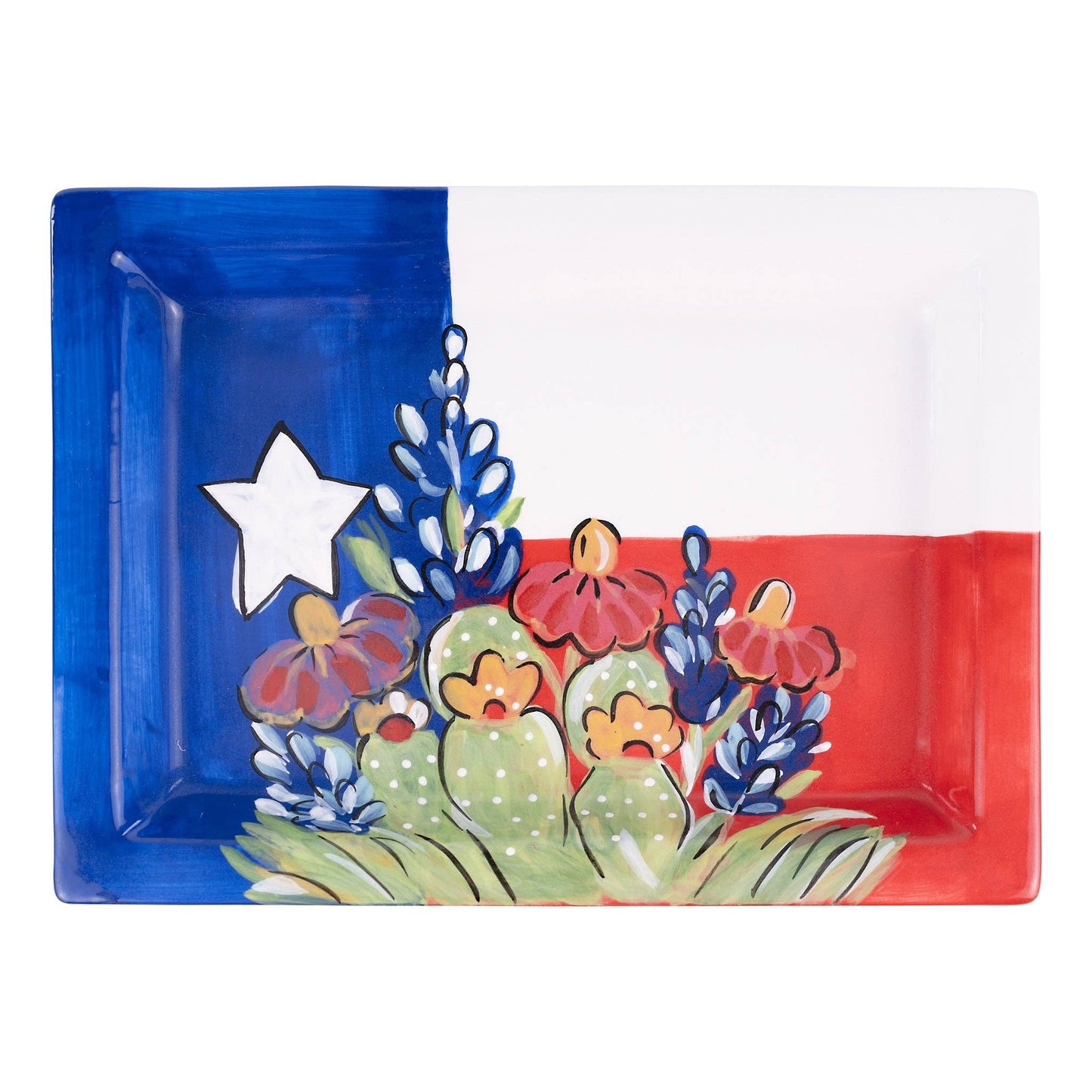 Glory Haus - Texas Flag Wildflower Trinket Tray