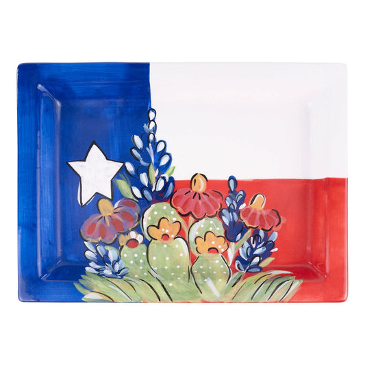 Glory Haus - Texas Flag Wildflower Trinket Tray