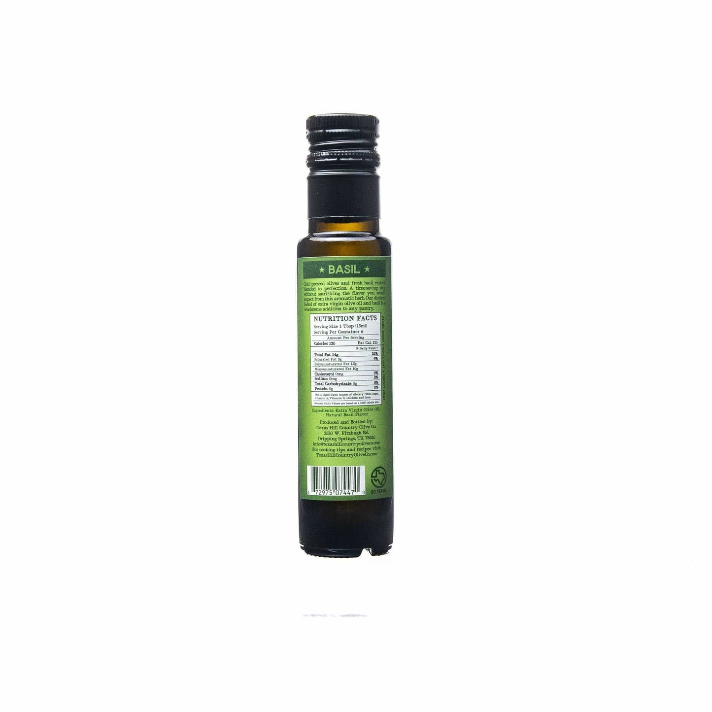 Texas Hill Country Olive Co. - Basil Infused Olive Oil - 100ml.