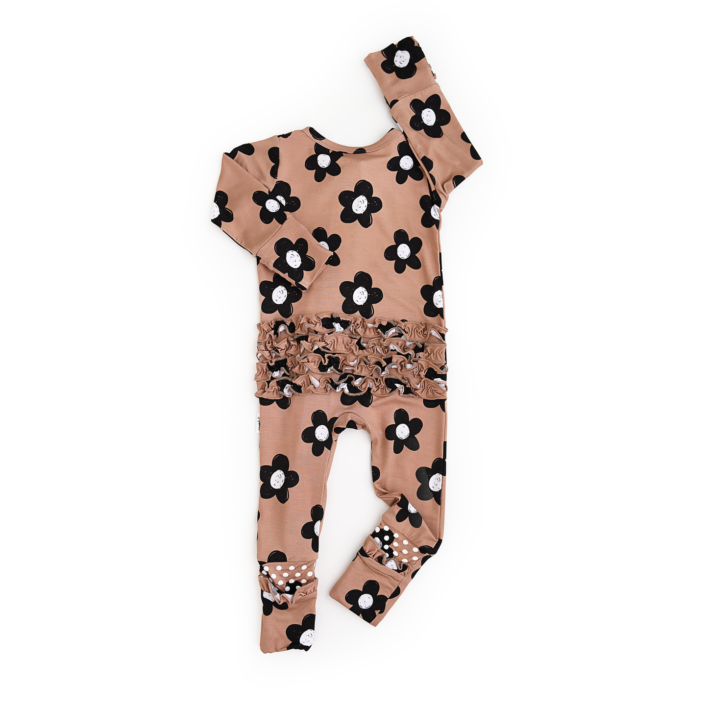 Gigi and Max - Coco RUFFLE ZIP Bamboo One Piece Flowers Baby Clothing