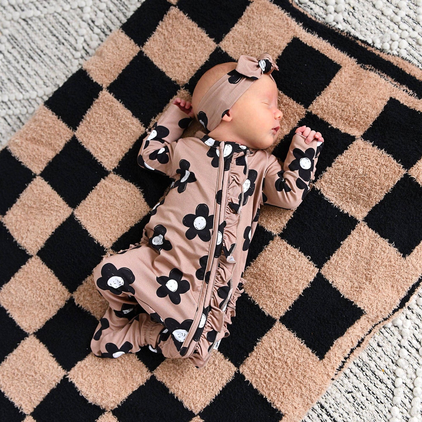 Gigi and Max - Coco RUFFLE ZIP Bamboo One Piece Flowers Baby Clothing