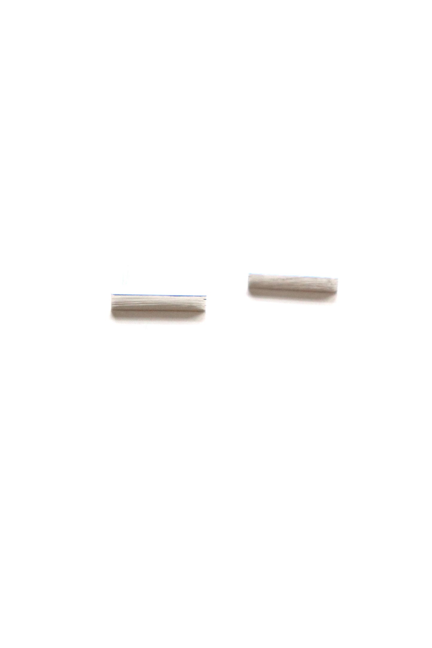 Silver Bar Stud Earrings