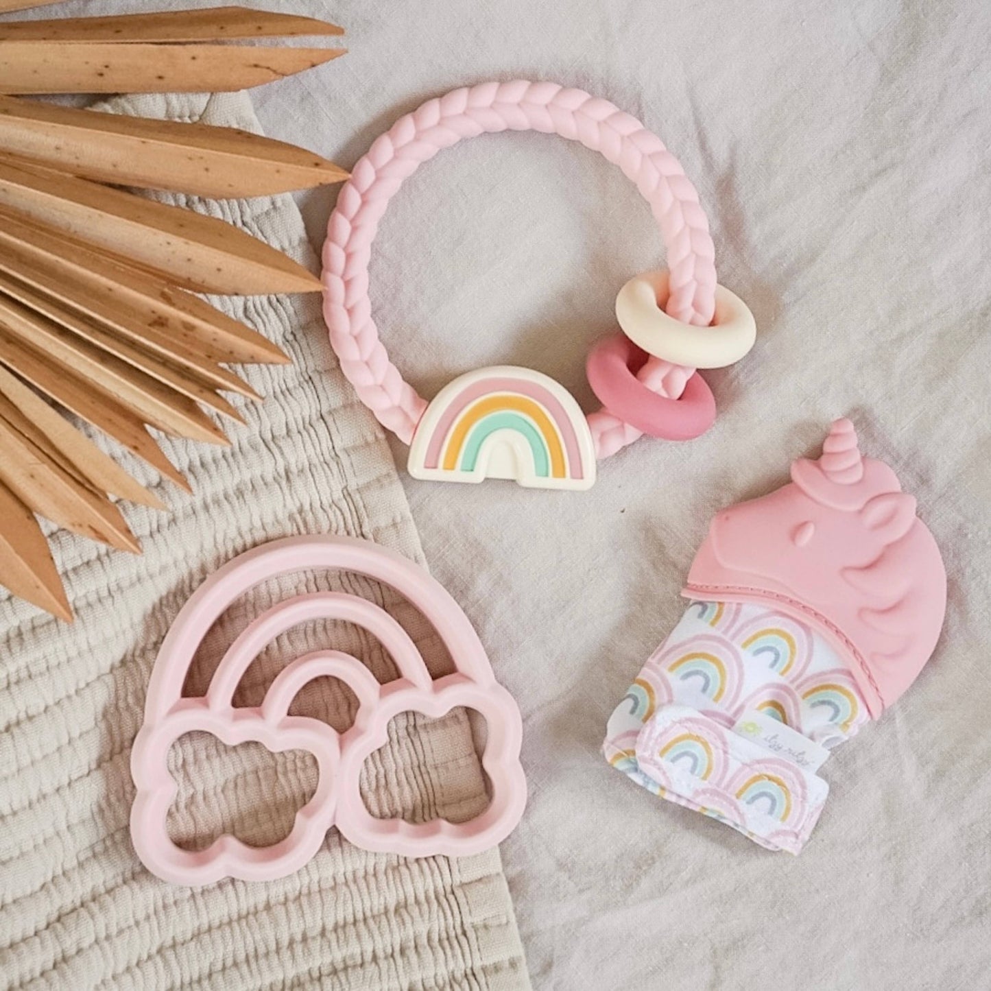 Itzy Ritzy - Ritzy Rattle™ Silicone Teether Rattles: Rainbow