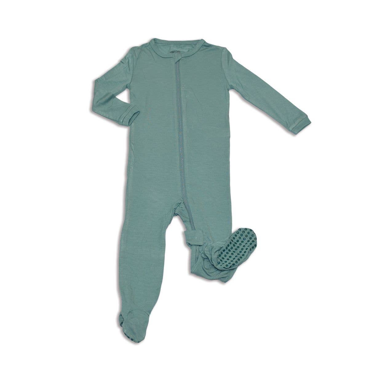 Bamboo Zip-up Footies (solid color): Easter Egg / 3-6M