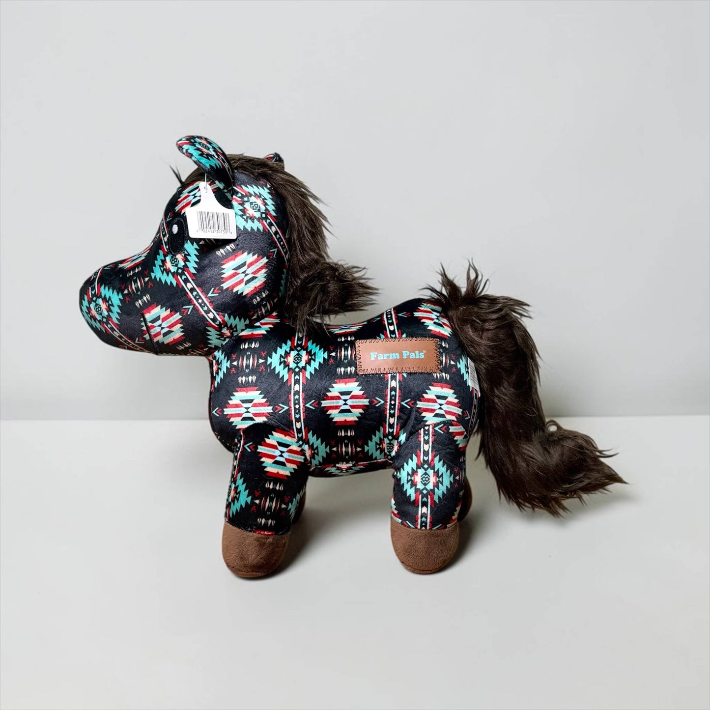 Western Linens - Black Aztec horse - medium farm pal 