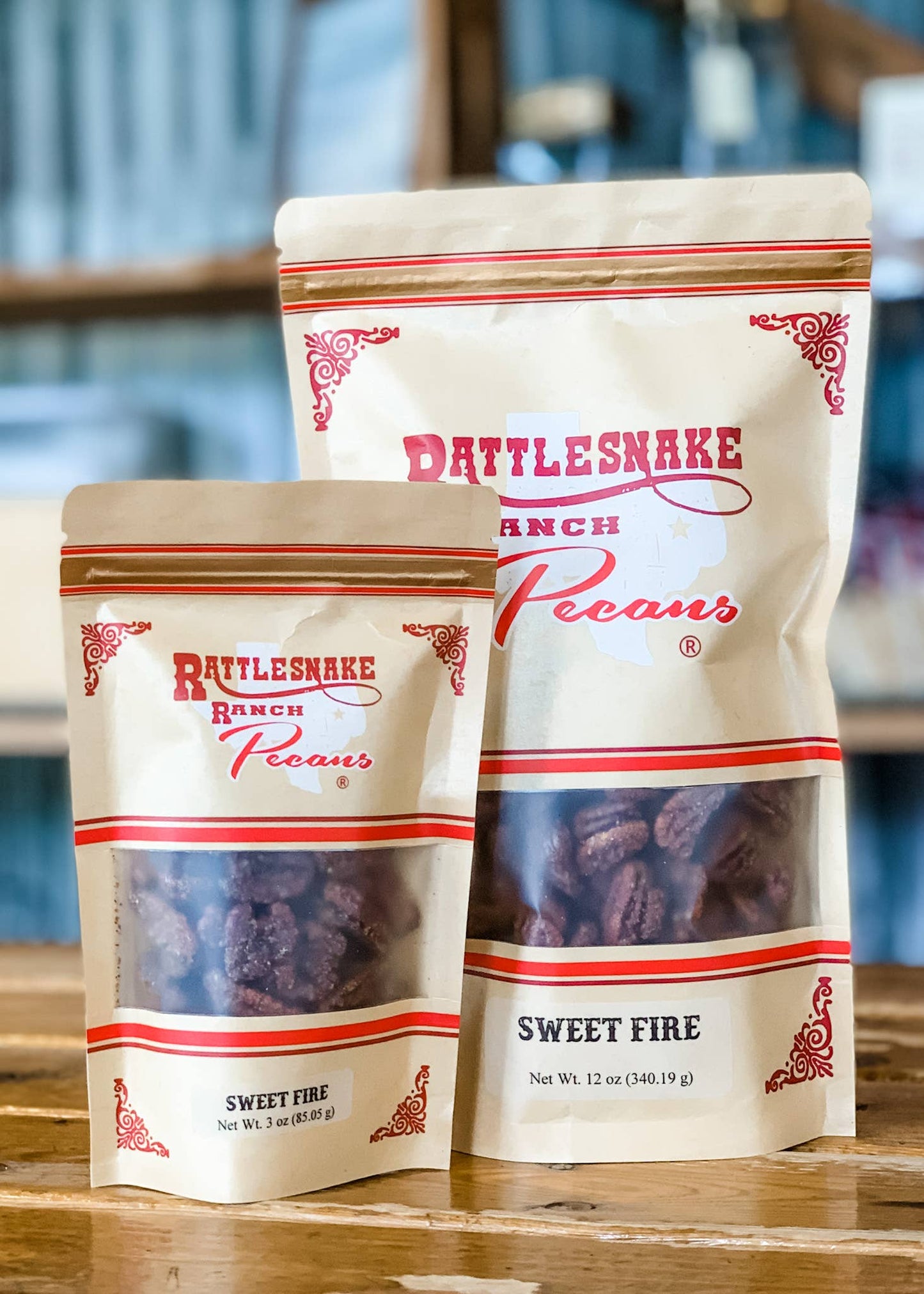 Rattlesnake Ranch Pecan Co. - 12 oz. Sweet Fire Pecans Kraft Bag