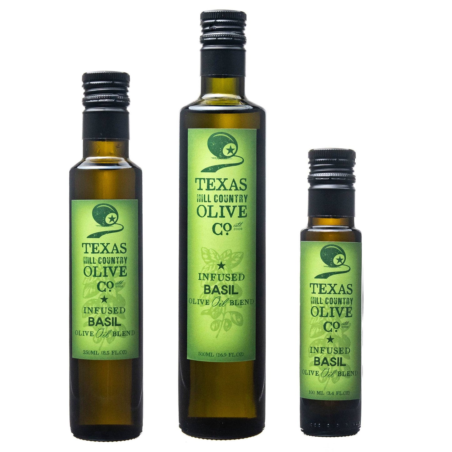Texas Hill Country Olive Co. - Basil Infused Olive Oil - 100ml.