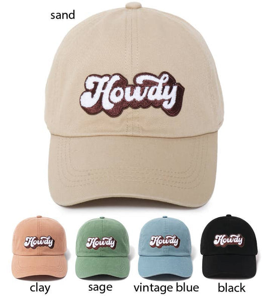 David And Young - Western HOWDY Chenille Patch Baseball Cap