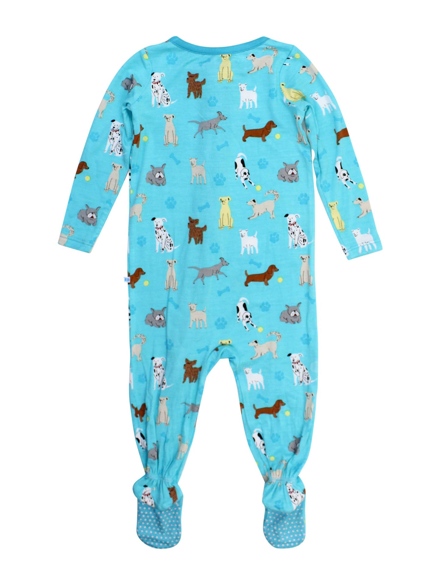 RuffleButts + RuggedButts - Baby Boys Bamboo Viscose Puppy Playtime Footed Pajama: