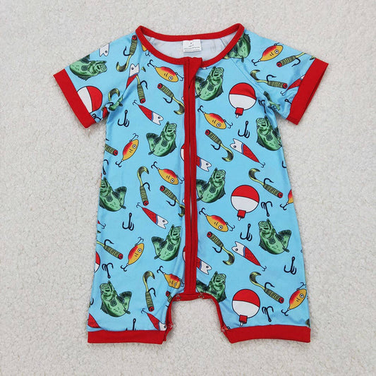 Aier Wholesale - Baby Infant Boys Fishing Float Zip Romper