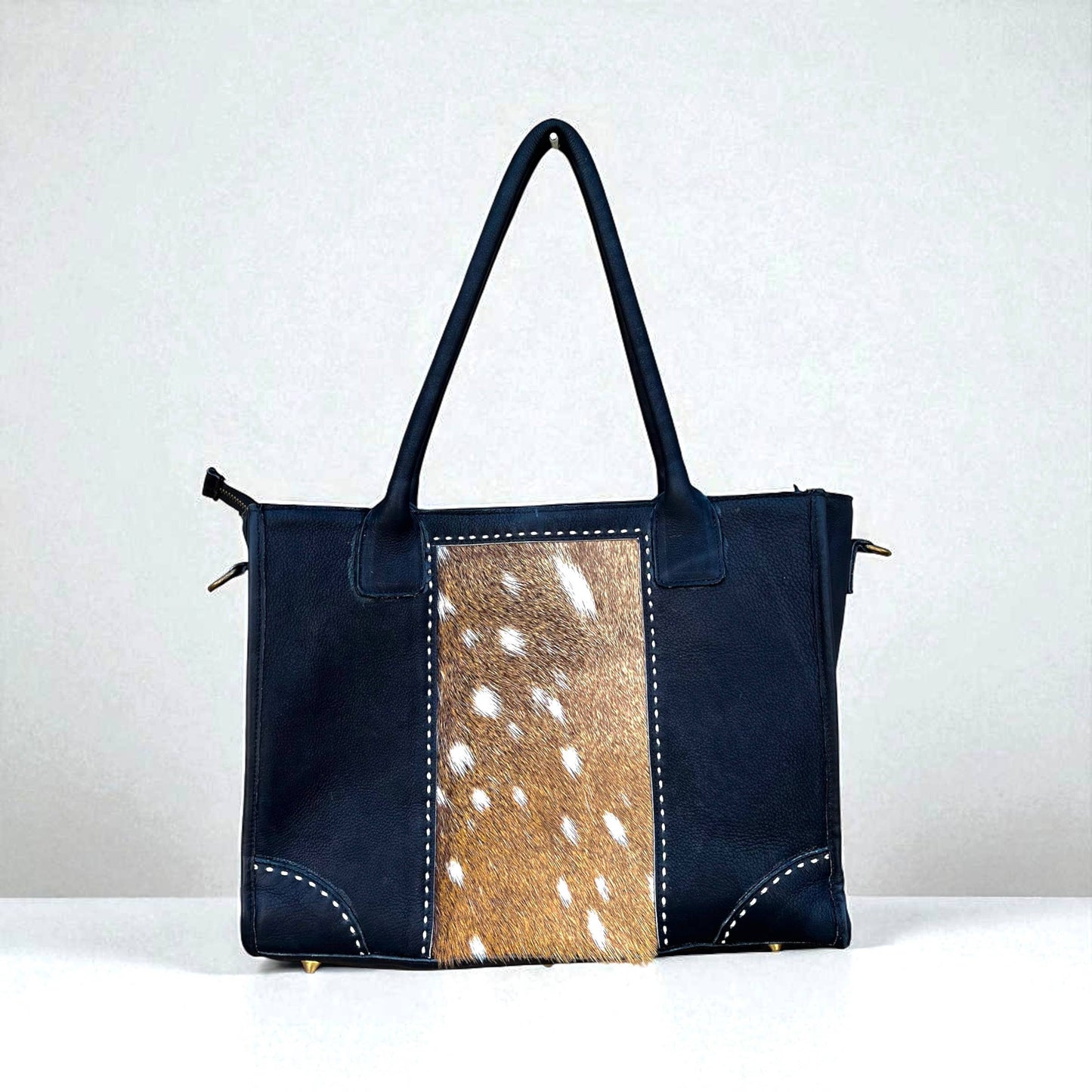 Western Linens - JAN AXIS HIDE TOTE BAG 