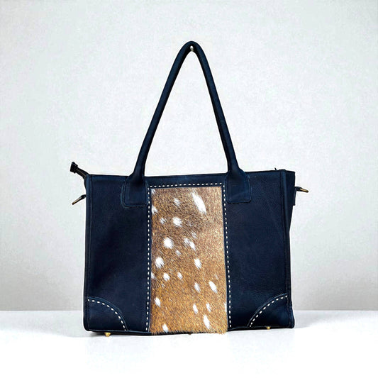 Western Linens - JAN AXIS HIDE TOTE BAG 