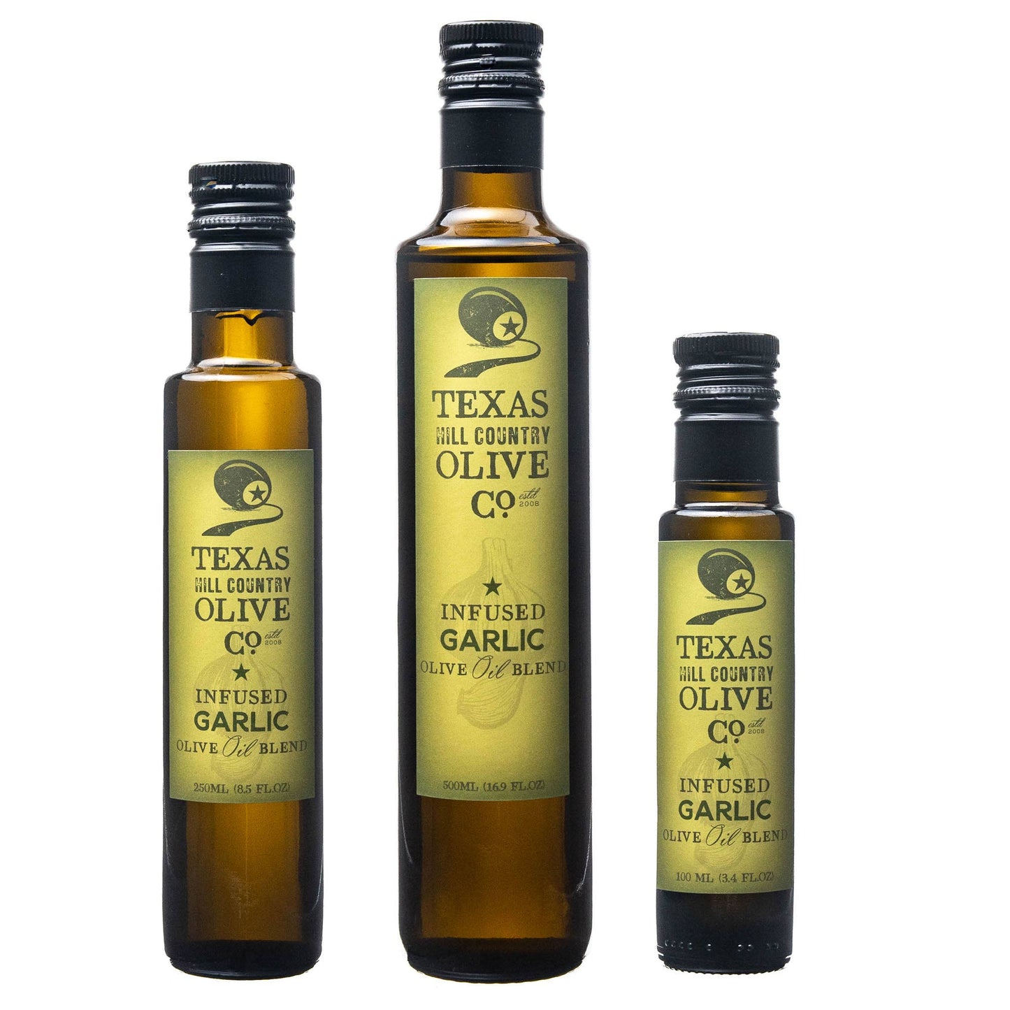 Texas Hill Country Olive Co. - Garlic Infused Olive Oil - 100ml.