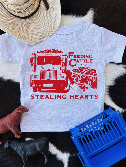 Feeding Cattle and Stealing Hearts Children's Tee