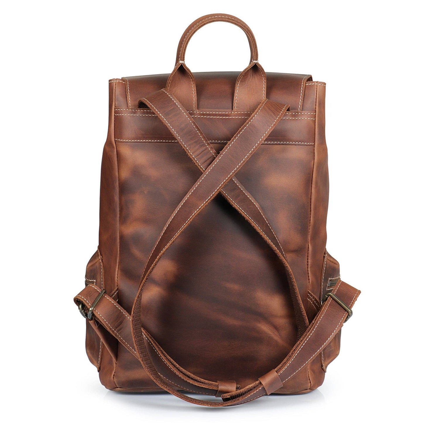 Londo - MegaGear Valley Handcrafted Top Grain Leather Backpack: Camel