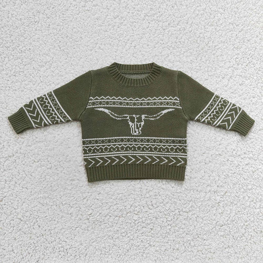 Aier Wholesale - Baby Children Western Cow woolen sweaters
