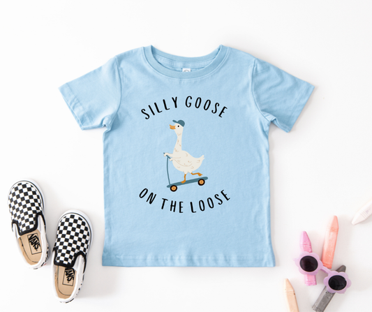 Red Stone Rebel Clothing Co. - Silly Goose on Scooter Kid's Tee