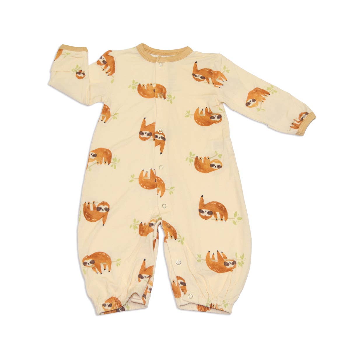 Bamboo Converter Gown: NB-3M / Sleepy Sloth Print