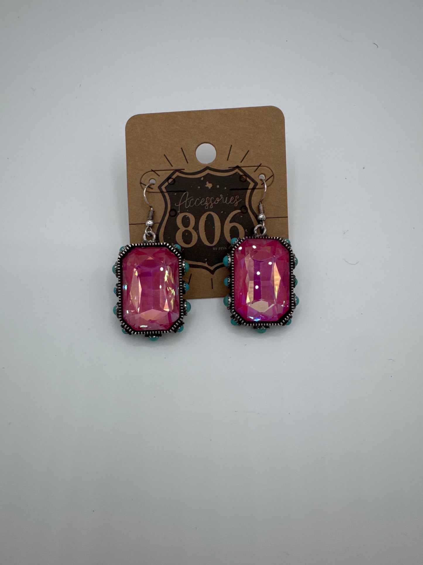 Rhinestone and bead studded earring