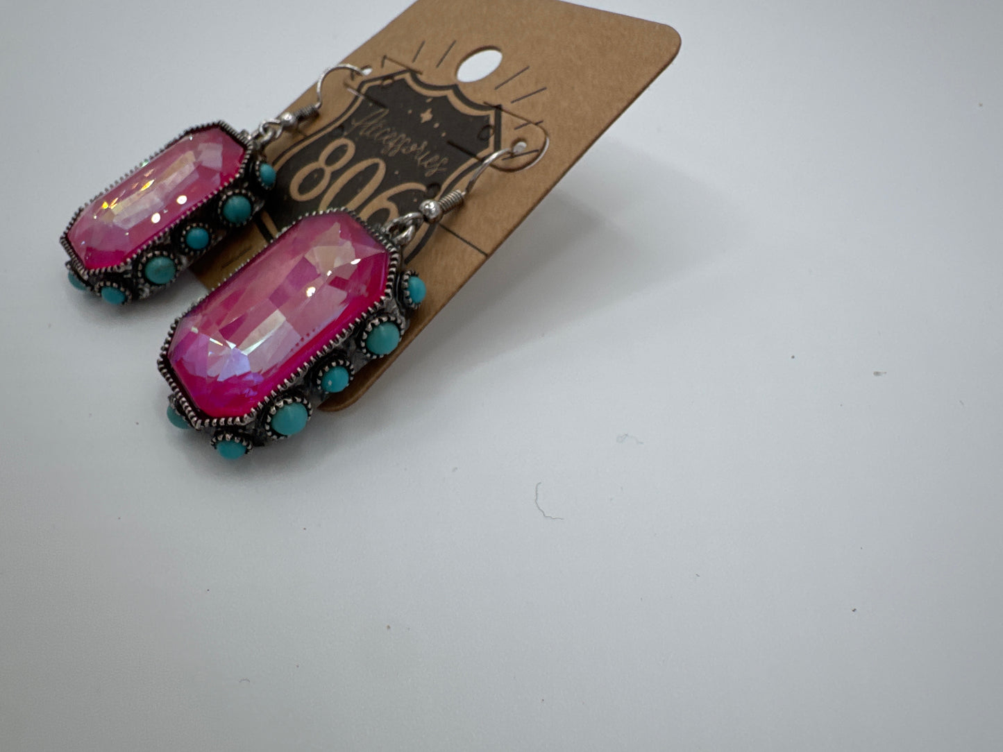 Rhinestone and bead studded earring