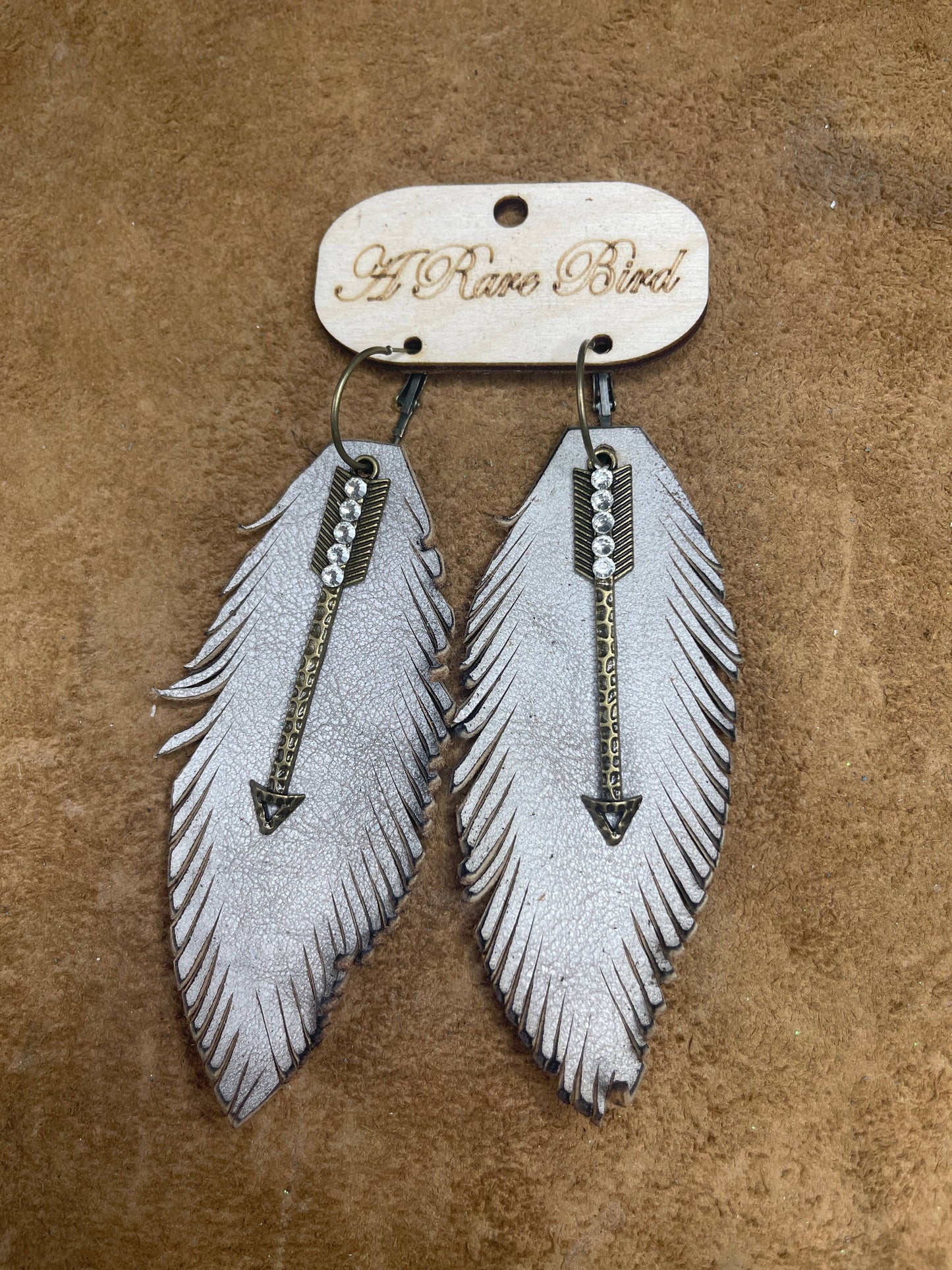 A Rare Bird Shop - "Follow Your Arrow" Dirty White Earrings