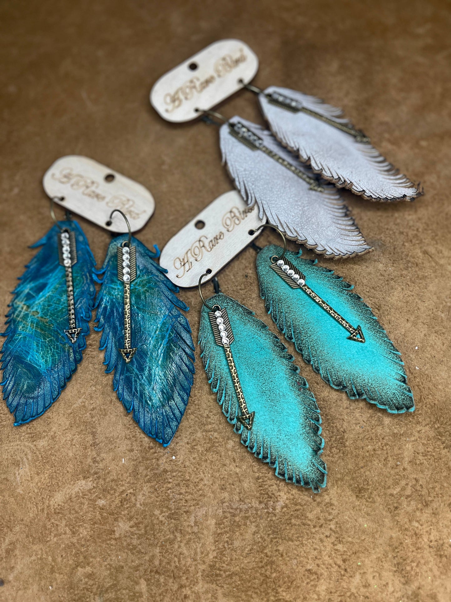 A Rare Bird Shop - "Follow Your Arrow" Dirty White Earrings