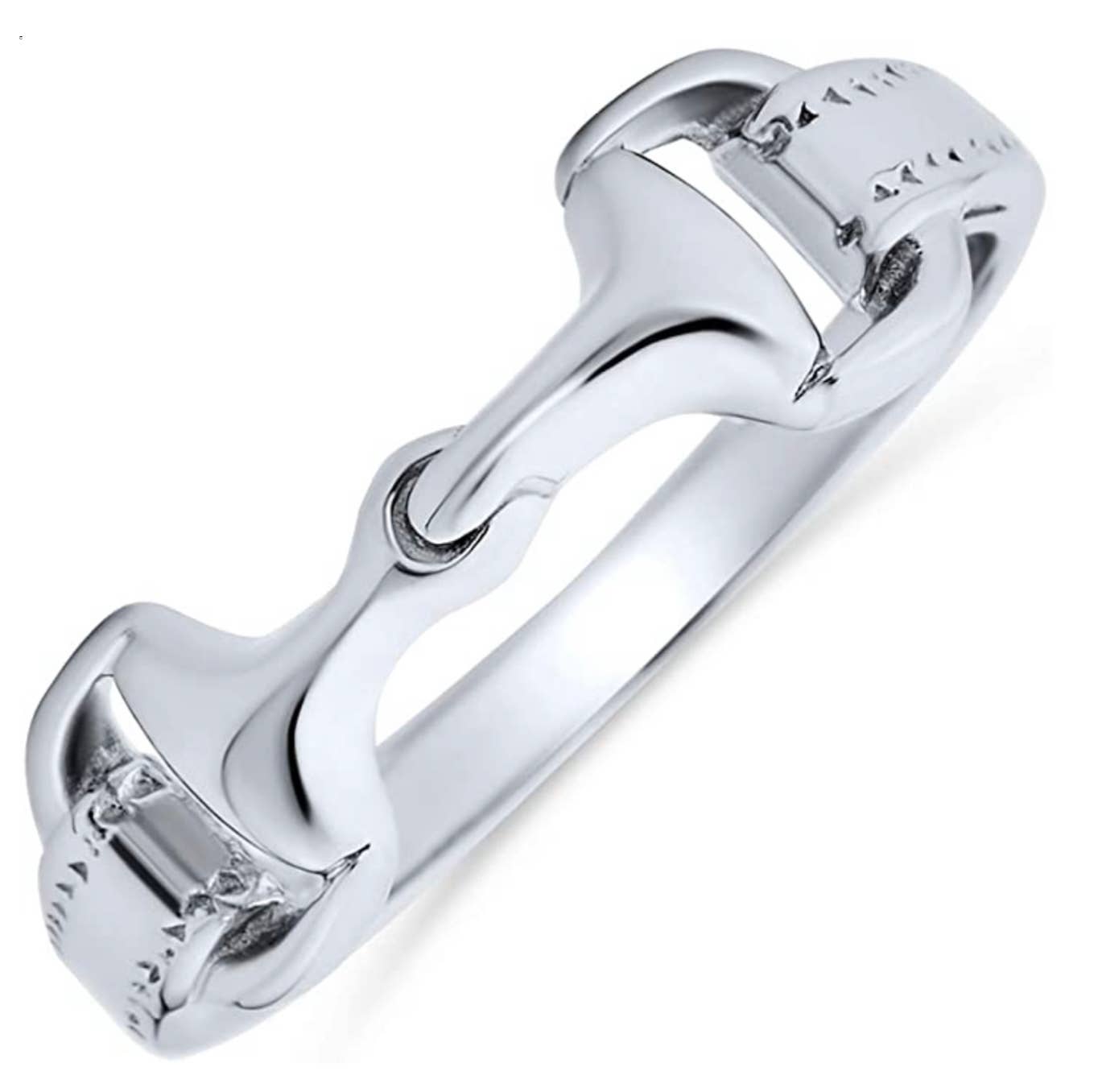 Equipage - Equestrian Horse Snaffle Bit Sterling Silver Ring: 7